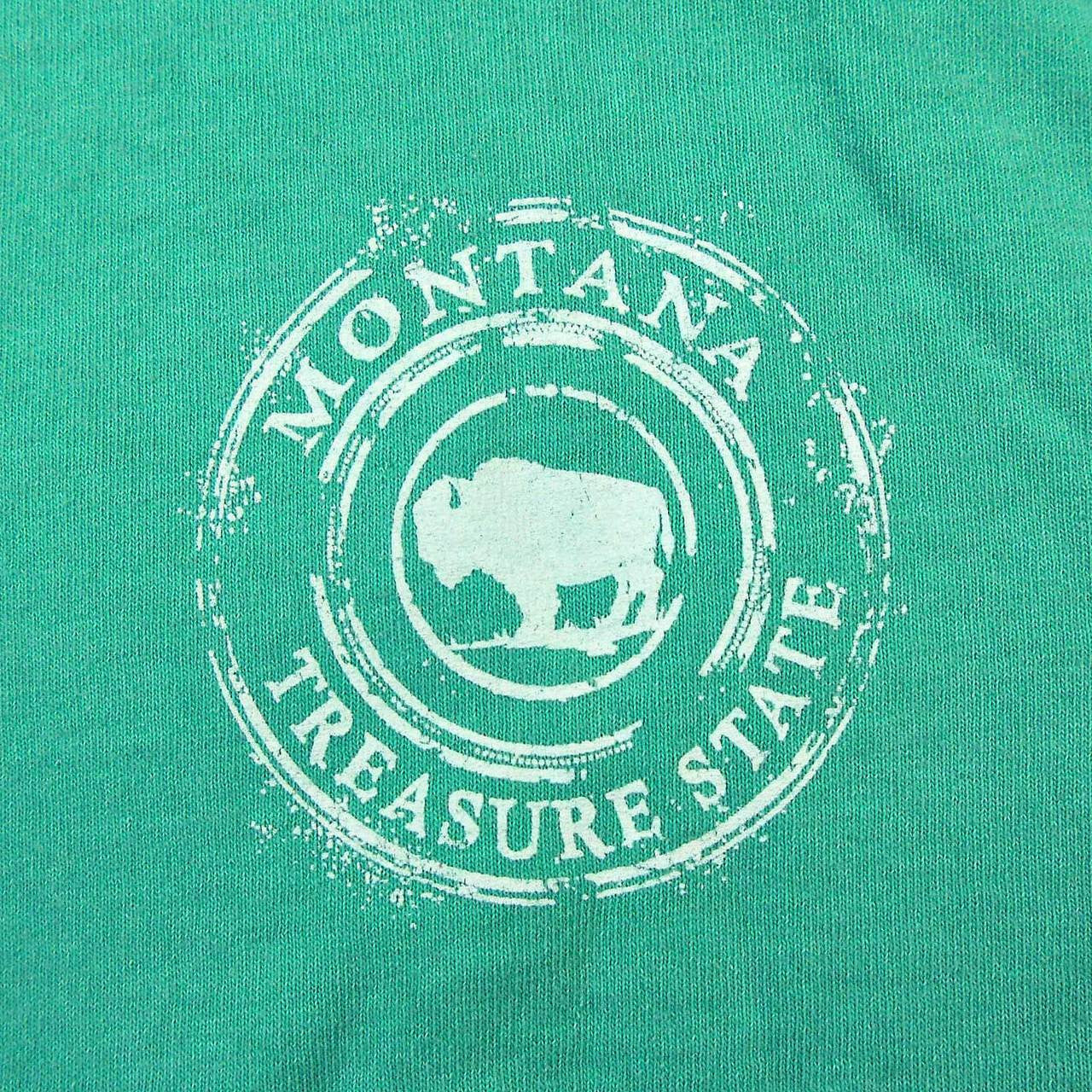 Sea Foam Coffee Ring Buffalo Montana Long Sleeve Shirt