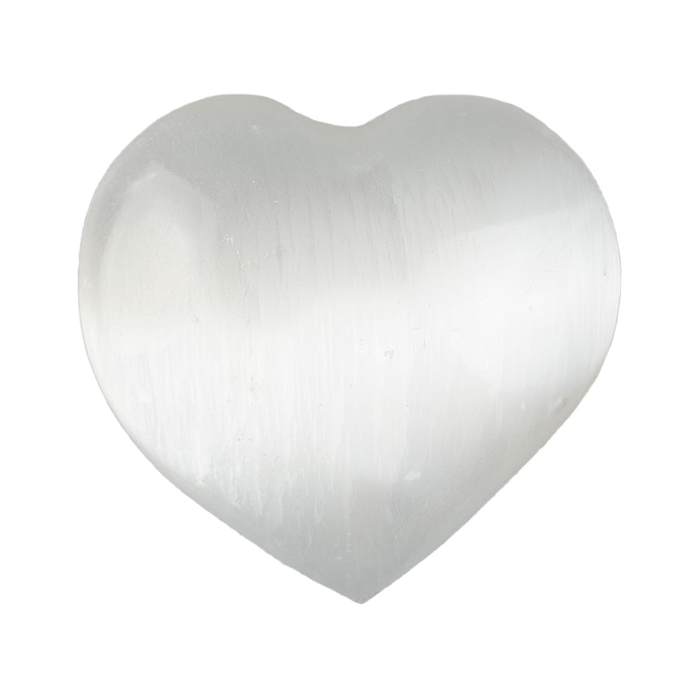 The Selenite Heart by Western Woods Distributing makes for a stunning sparkly decoration that will look great on any shelf or desk!