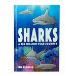Now kids can enjoy an exciting graphic novel about how sharks began their journey in this world with Sharks: A 400 Million Year Journey by Ted Rechlin!