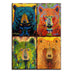 Bright Shelle Lindholm Four Bear Line Up Wall Art by Meissenburg Designs