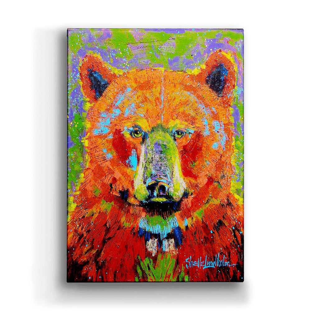 Shelle Lindholm Blaze Bear Metal Box Wall Art by Meissenburg Designs