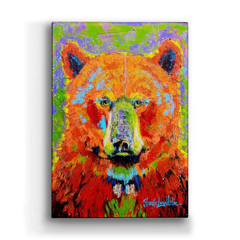 Shelle Lindholm Blaze Bear Metal Box Wall Art by Meissenburg Designs