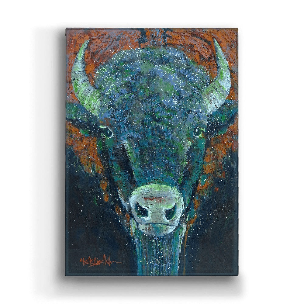 Shelle Lindholm Gandalph Bison Metal Box Wall Art by Meissenburg Designs