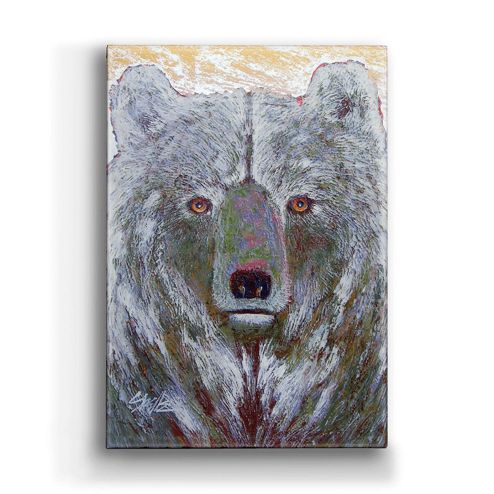 Shelle Lindholm Grey Bear Metal Box Wall Art by Meissenburg Designs