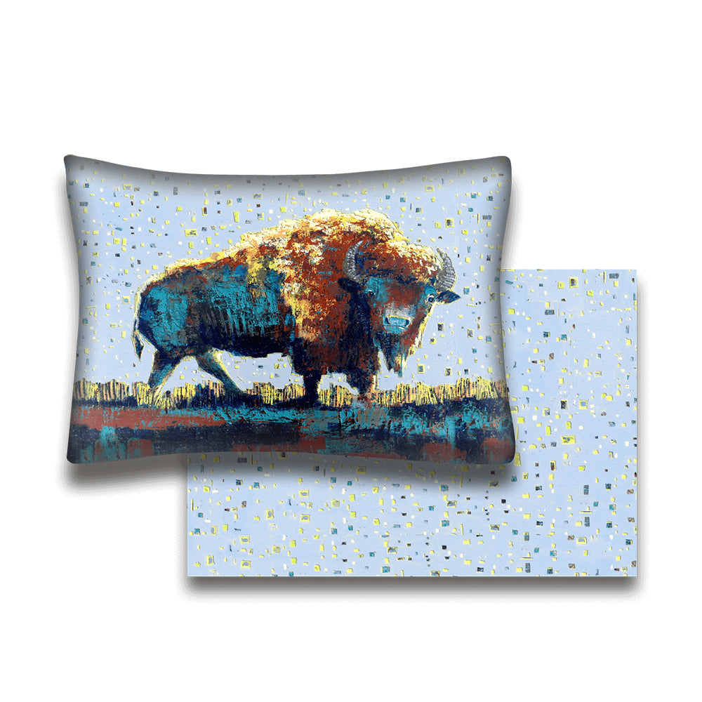 Shelle Lindholm Midnight Buffalo Pillow by Meissenburg Designs