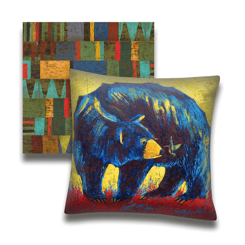 Shelle Lindholm Nosey Neighbor Bear with Hummingbird Pillow by Meissenburg Designs