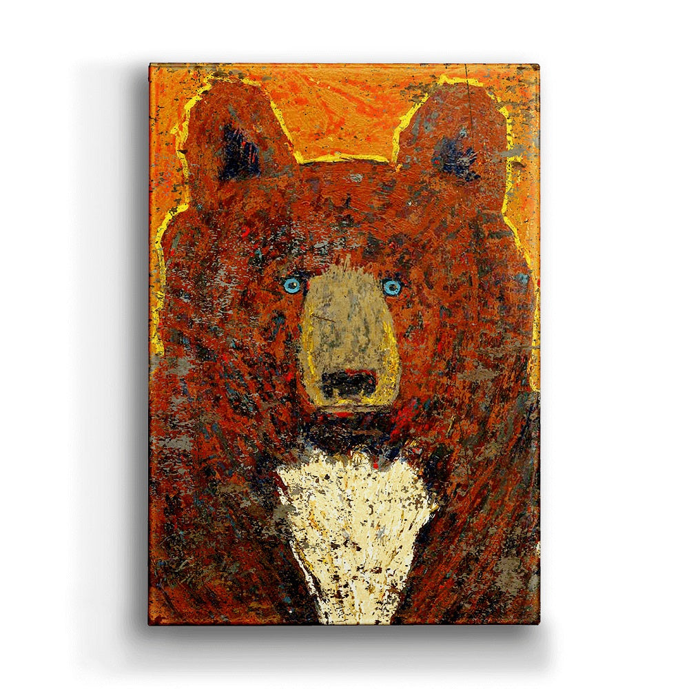 Shelle Lindholm Scout Brown Bear Metal Box Wall Art by Meissenburg Designs