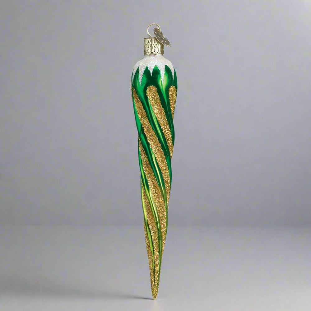Green Shimmering Icicle Christmas Ornament by Old World Christmas at Montana Gift Corral