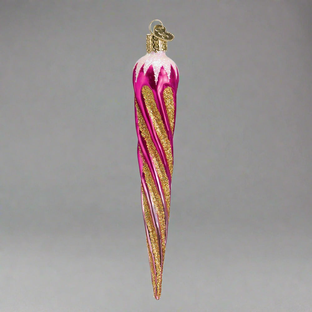 Pink Shimmering Icicle Christmas Ornament by Old World Christmas at Montana Gift Corral