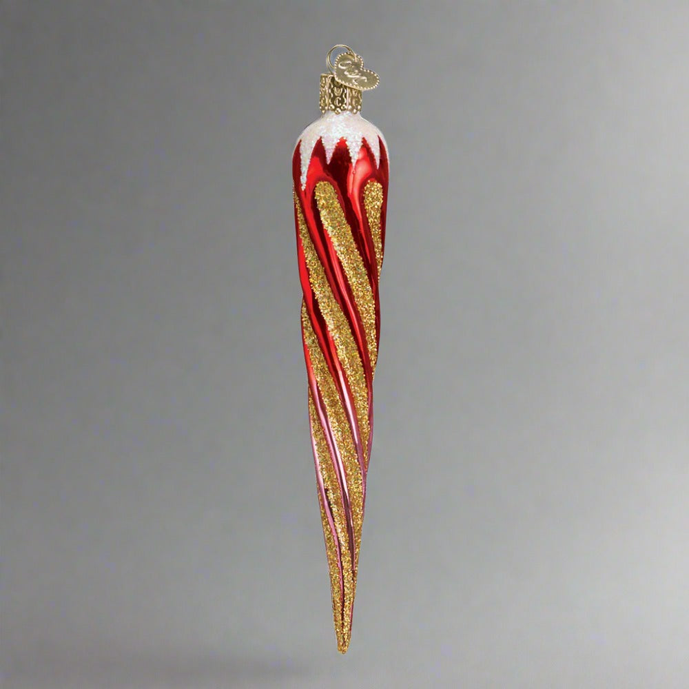 Red Shimmering Icicle Christmas Ornament by Old World Christmas at Montana Gift Corral
