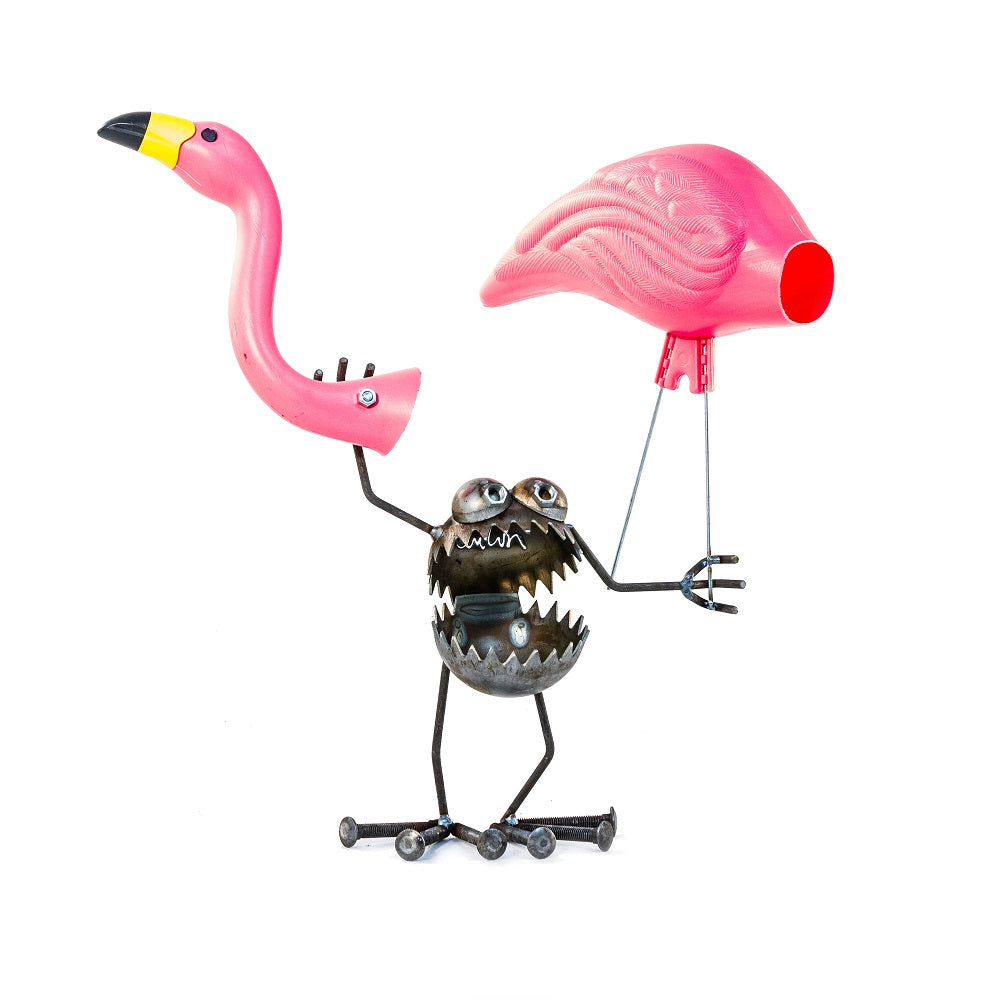 Gnome Be Gone Mini Flamingo Go Away by Fred Conlon (3 styles)