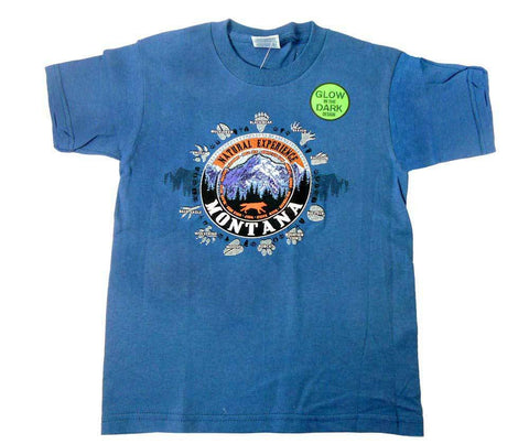 Slate Spinning Tracks Mountain Youth Montana T-Shirt
