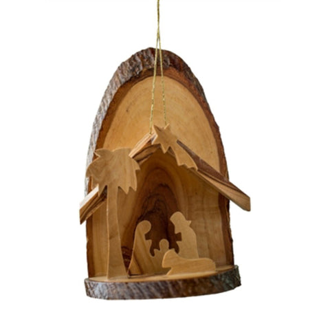 Small Bark Grotto Ornament by EarthWood - wooden christmas ornament