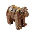 Small Soapstone Bear -red