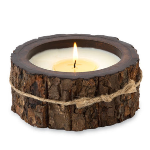Small Tree Bark Pot Candle by Himalayan Trading Post