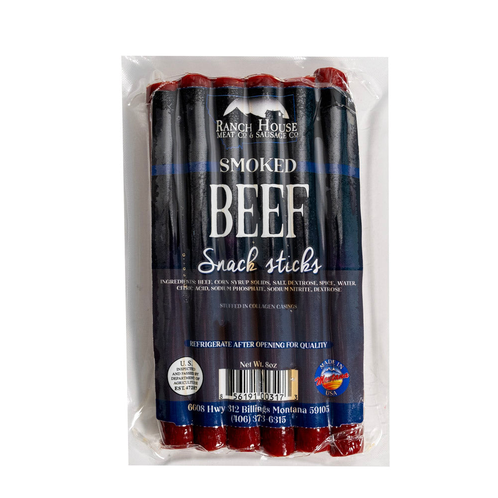 Smoked Beef Snack Sticks, 8 oz package Ranch House Meat & Sausage Co