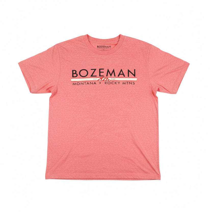 Snow Red Thin as a Rail Mountain Bozeman Montana T-Shirt  