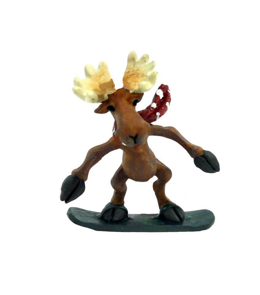 Snowboarder Moose Ornament Big Sky Carvers 