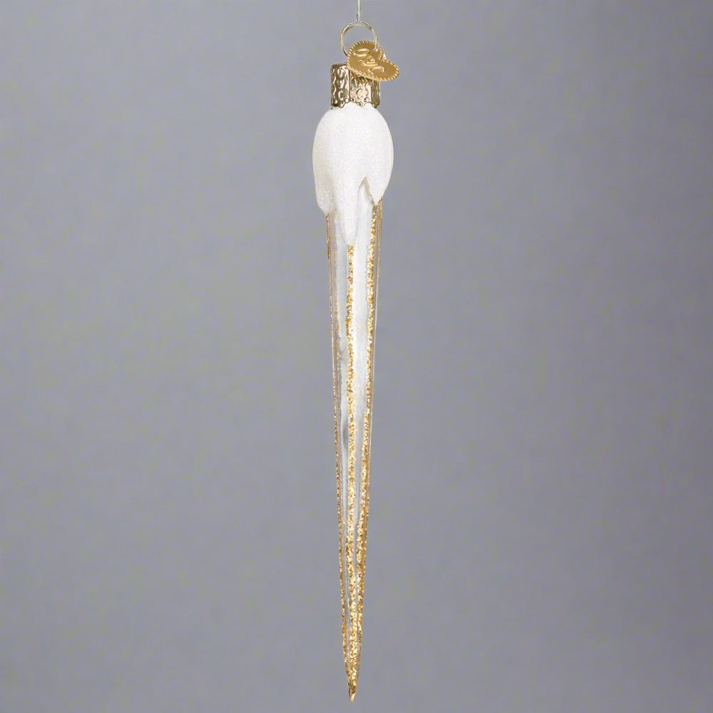 Gold Sparkling Icicle Ornament by Old World Christmas at Montana Gift Corral
