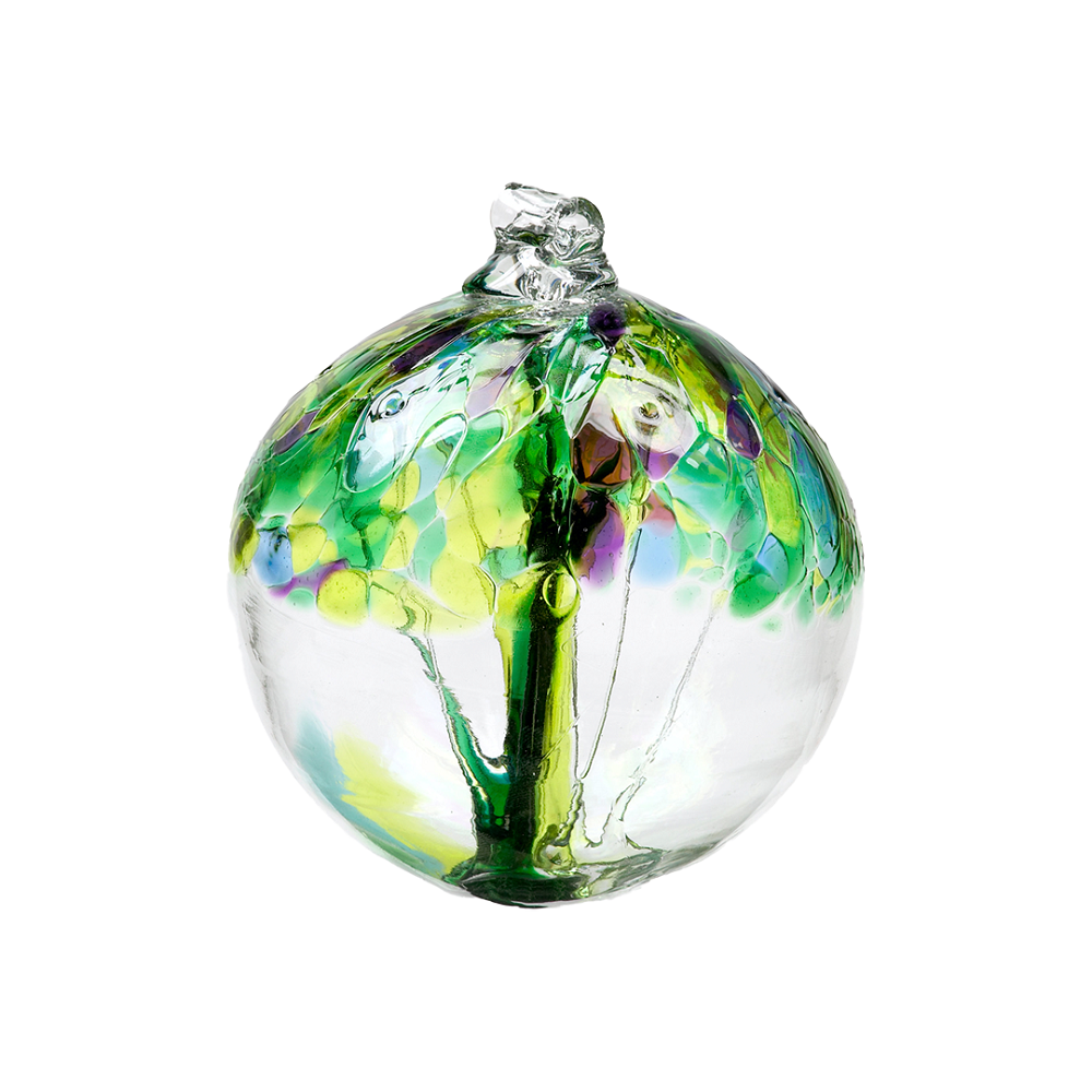 Spring Tree of Enchantment Ball by Kitras Art Glass