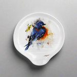 Springtime Bluebird Spoon Rest by Dean Crouser