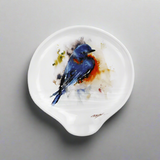 Springtime Bluebird Spoon Rest by Dean Crouser