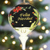 The Susan Winget Feliz Navidad Christmas Ornament by Inner Beauty wishes you a Merry Christmas with the help of a festive furry friend! 