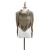 Knit Triangle Scarf with Fringe by Demdaco (taupe)
