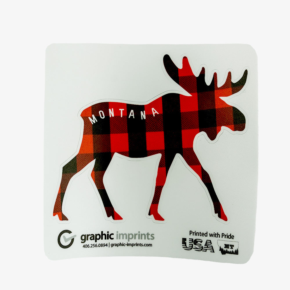 Montana Textile Moose Sticker by Graphic Imprints