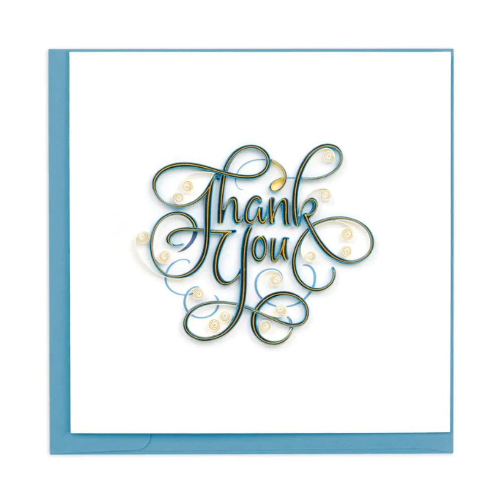 Thank You Square Greeting Card by Quilling Card