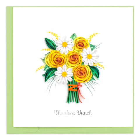 Thank You Square Greeting Card by Quilling Card