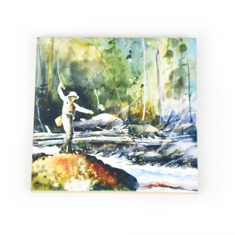 Ceramic Watercolor Coasters by Dean Crouser (9 Styles)