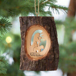 Tree Bark with Shepherds Ornament by EarthWood