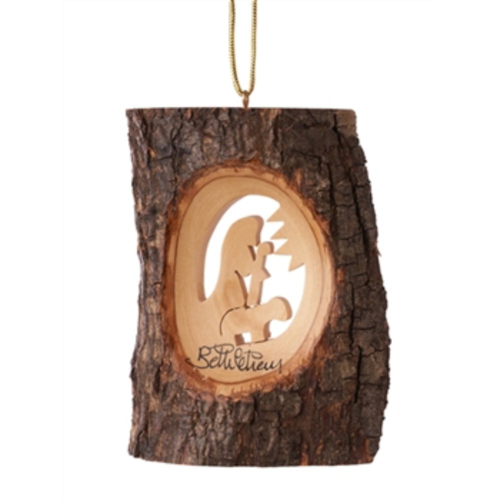 Tree Bark with Shepherds Ornament by EarthWood