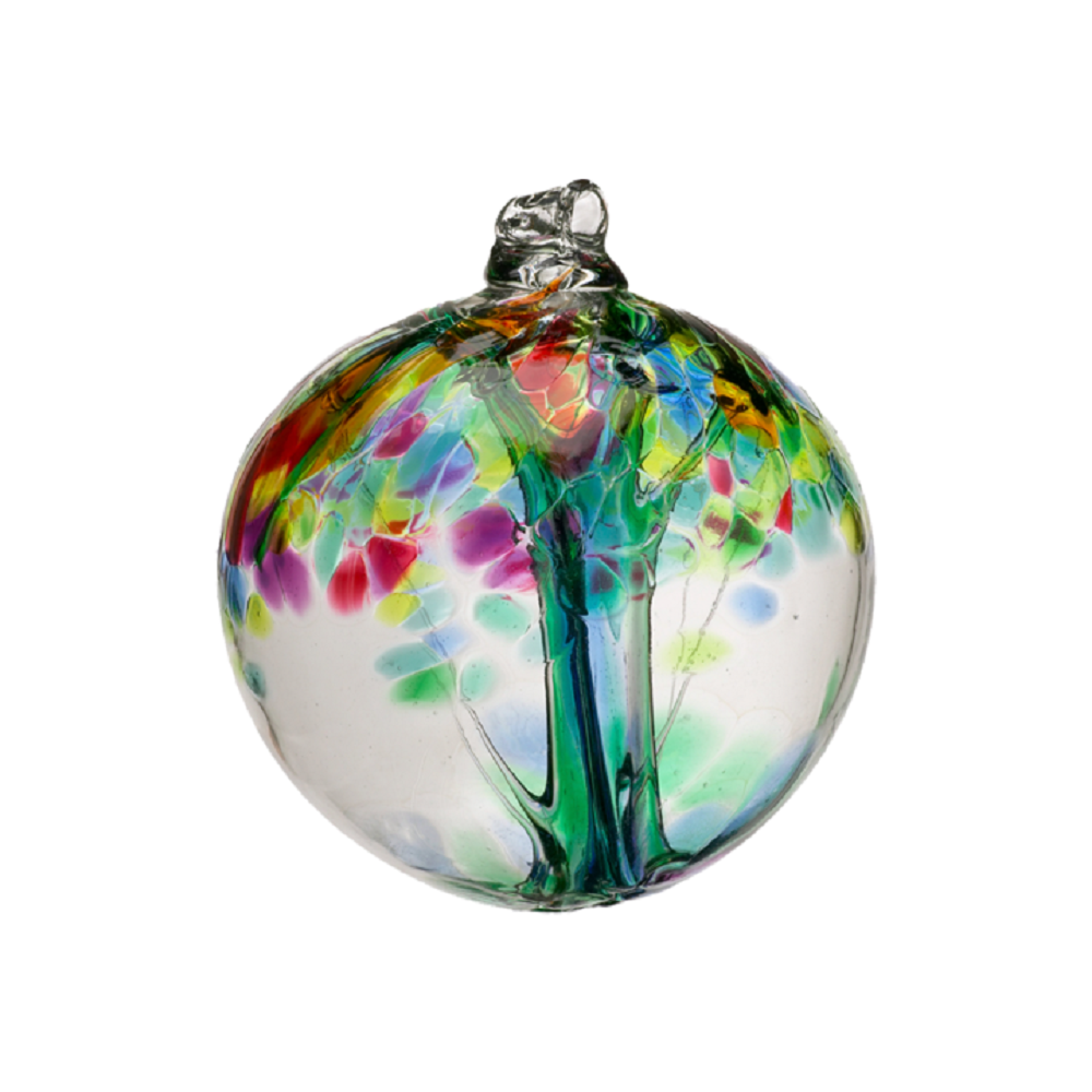 Tree of Family Enchantment Ball by Kitras Art Glass