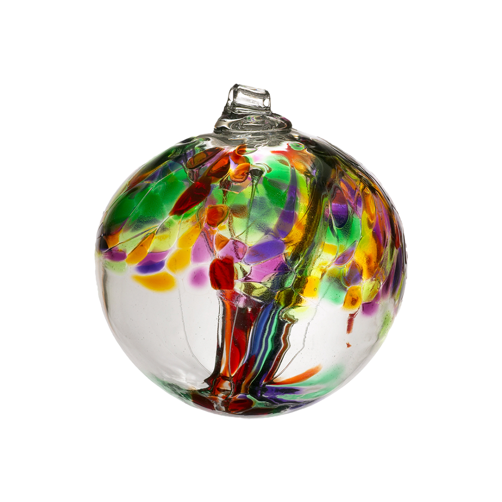 Tree of Life Enchantment Ball by Kitras Art Glass