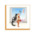 Wildlife Square Greeting Card by Quilling Card