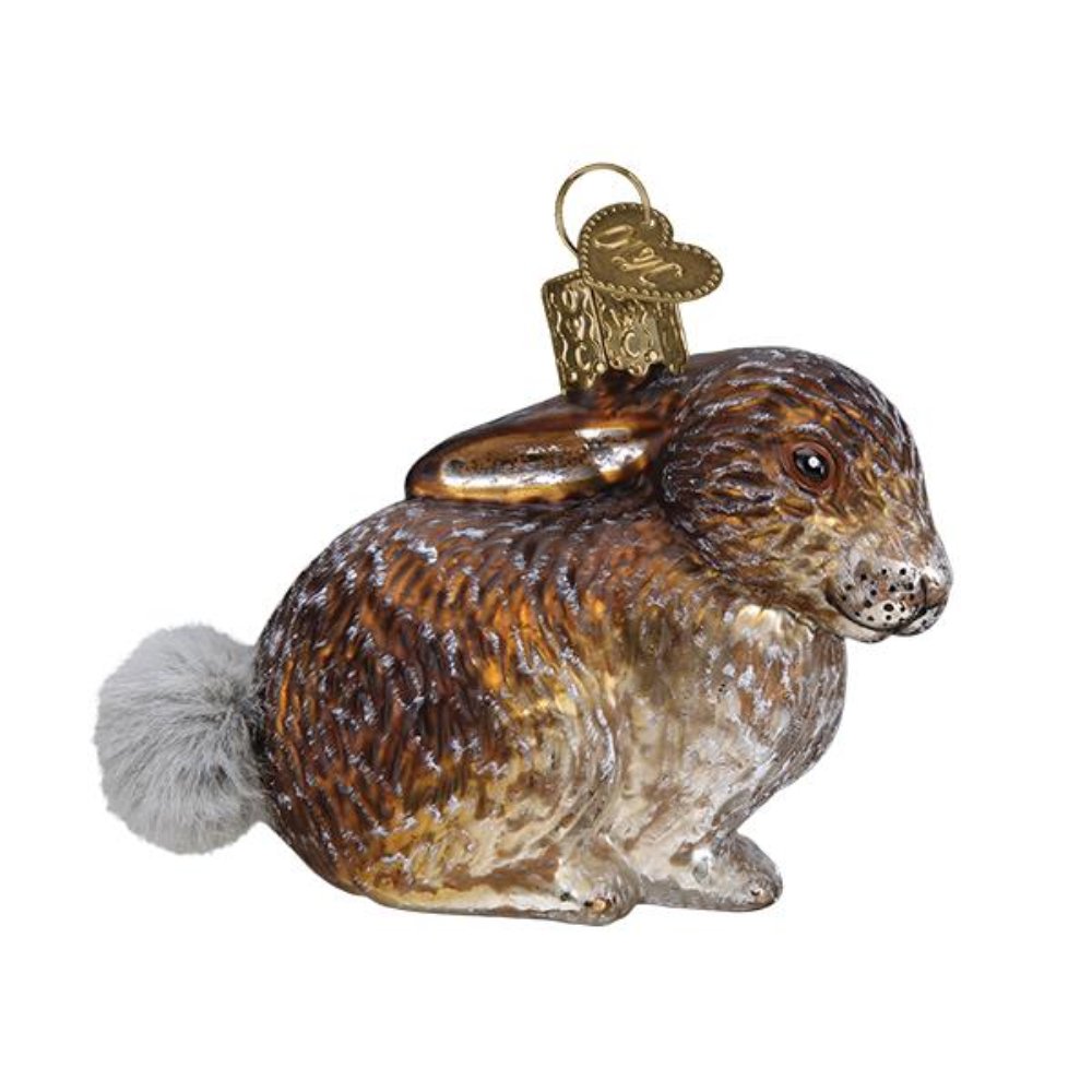 The Vintage Cottontail Bunny Ornament by Old World Christmas may look like a cute little bunny to add to your tree, but in case you didn't know, wild rabbits will eat tree bark during the winter months