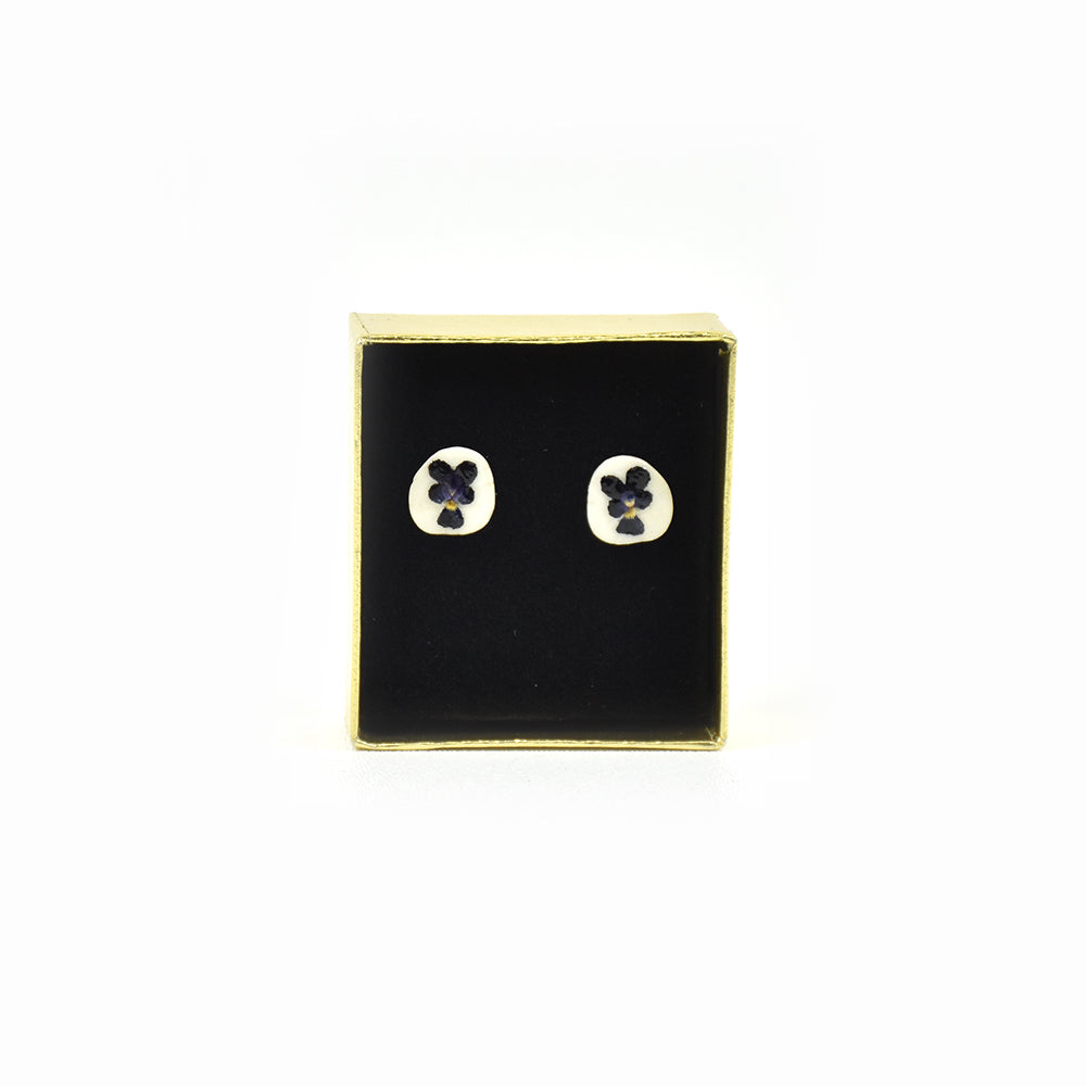 Violet Wildflower Post Earrings by High Country Designs at Montana Gift Corral