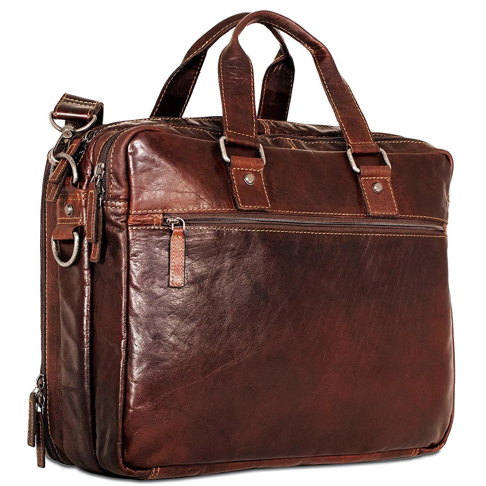 Voyager Triple Gusset Top Zip Briefcase 