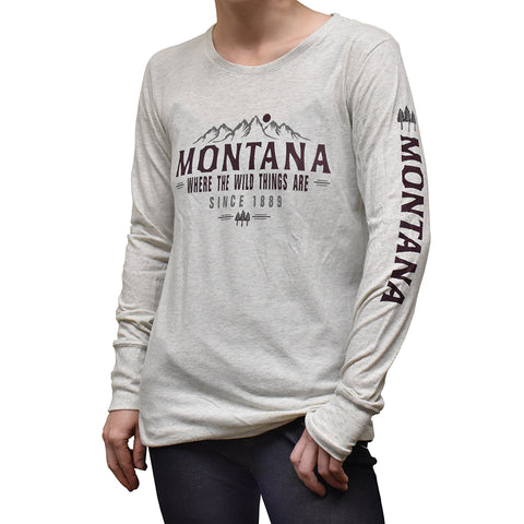 Where the Wild Things Are Montana Mountain Tribute Long Sleeve Shirt by Lakeshirts and Blue 84