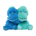 one blue and one green dinosaur warmies hugs made with real lavender