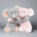 one grey and one pink elephant  warmies hugs made with real lavender