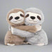 one brown and one grey sloth warrmies hugs made with real lavender