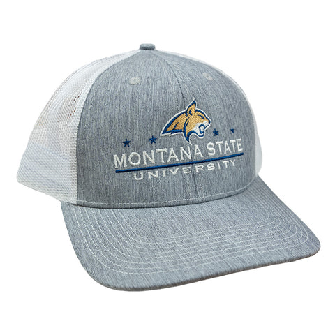 The White Carbon Linen Montana State University Hat by Ahead is a great team hat to where during any time of year!