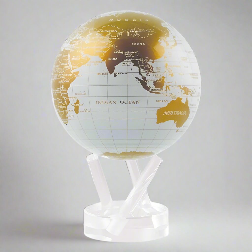 White and Gold MOVA Globe (2 sizes)