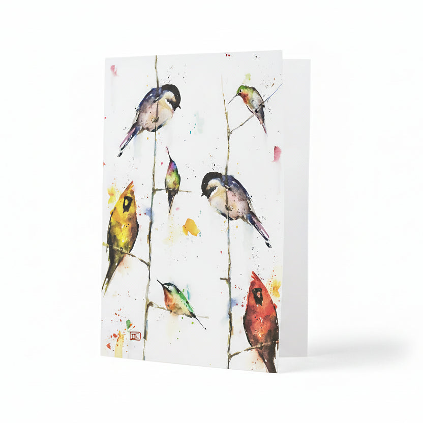 Dean Crouser Wild Birds on a Branch Watercolor Card
