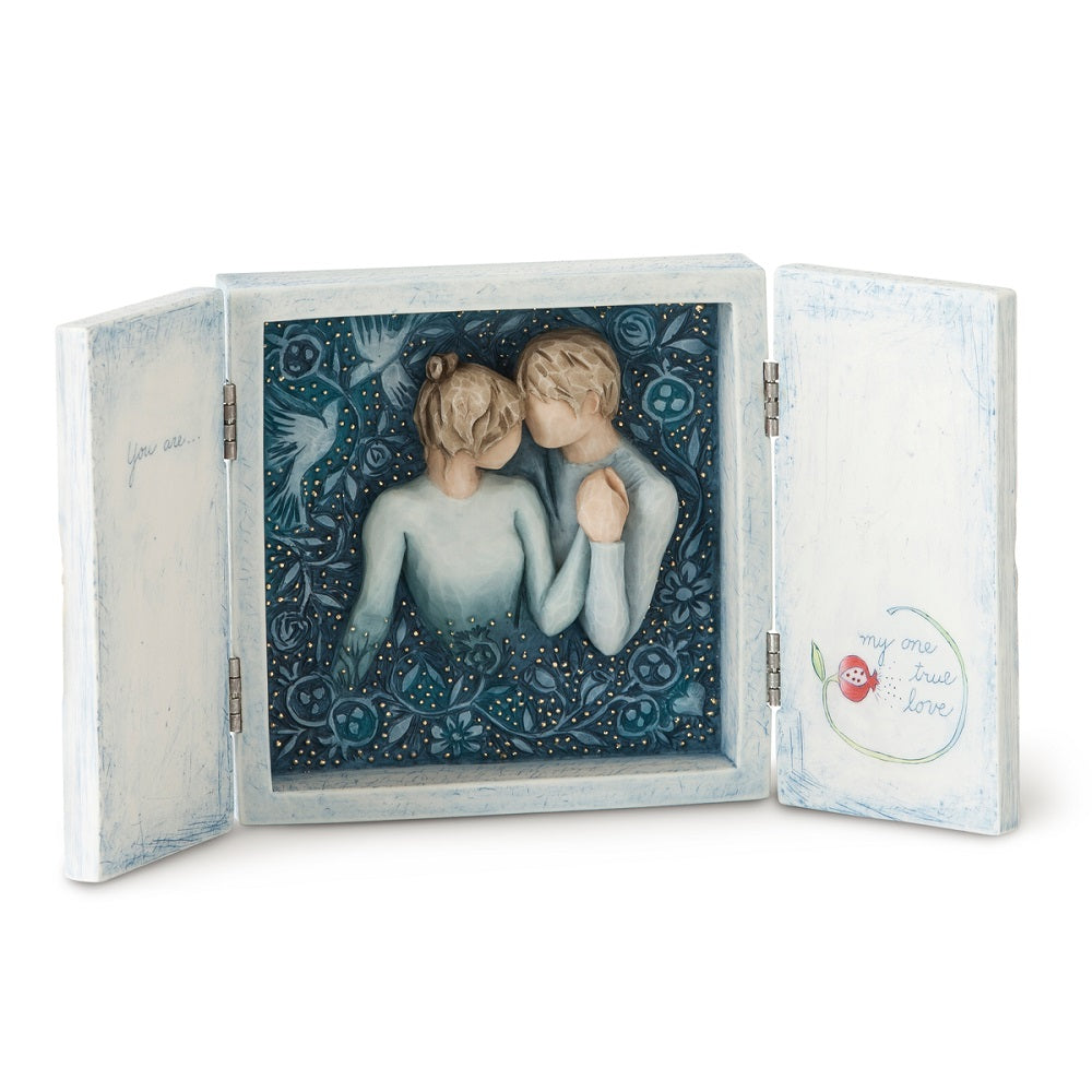 Willow Tree figurines-The Willow Tree Duet Figurine by Susan Lordi is a beautiful figurine that features a couple embracing each other with the sentiment "You are my one true love."
