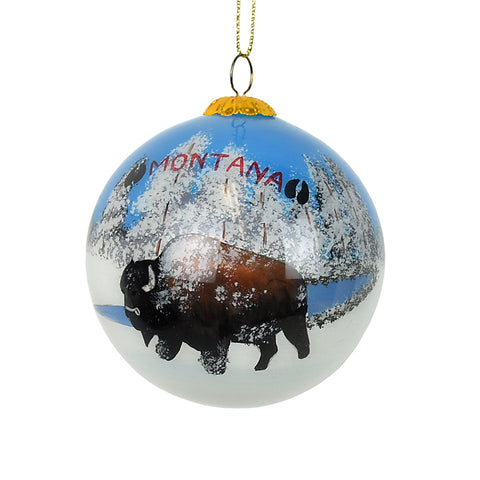 Winter Buffalo Ornament by Art Studio Company