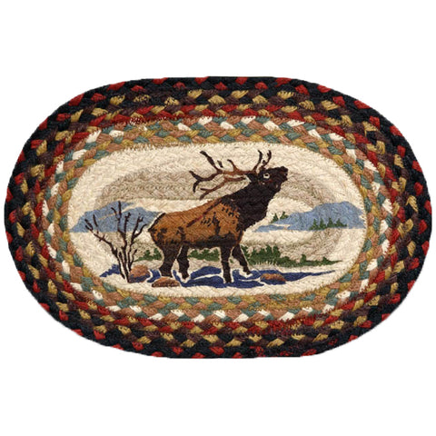 Oval Mini Swatch Trivet Rug by Capitol Earth Rugs (Winter Elk)